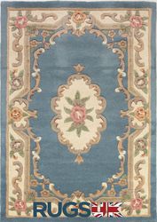 Lotus Premium Rug By Flair Rugs in Aubusson Blue Colour